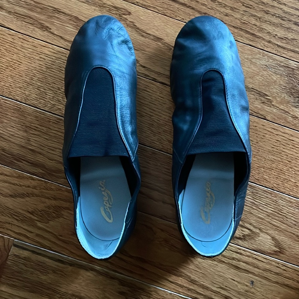 Capezio Show Stopper Split Sole Jazz Shoes #CP05 Black Leather Size 11 M A4 65